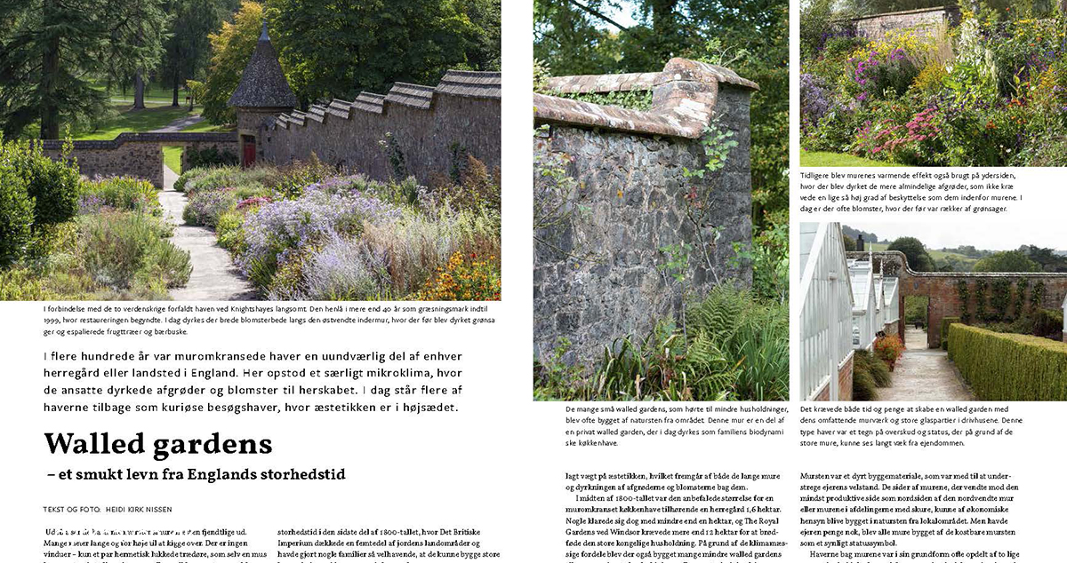 Artiklen Walled gardens om de gamle engelske køkkenhaver, som er magiske at besøge, af Dyrkhaven.dk